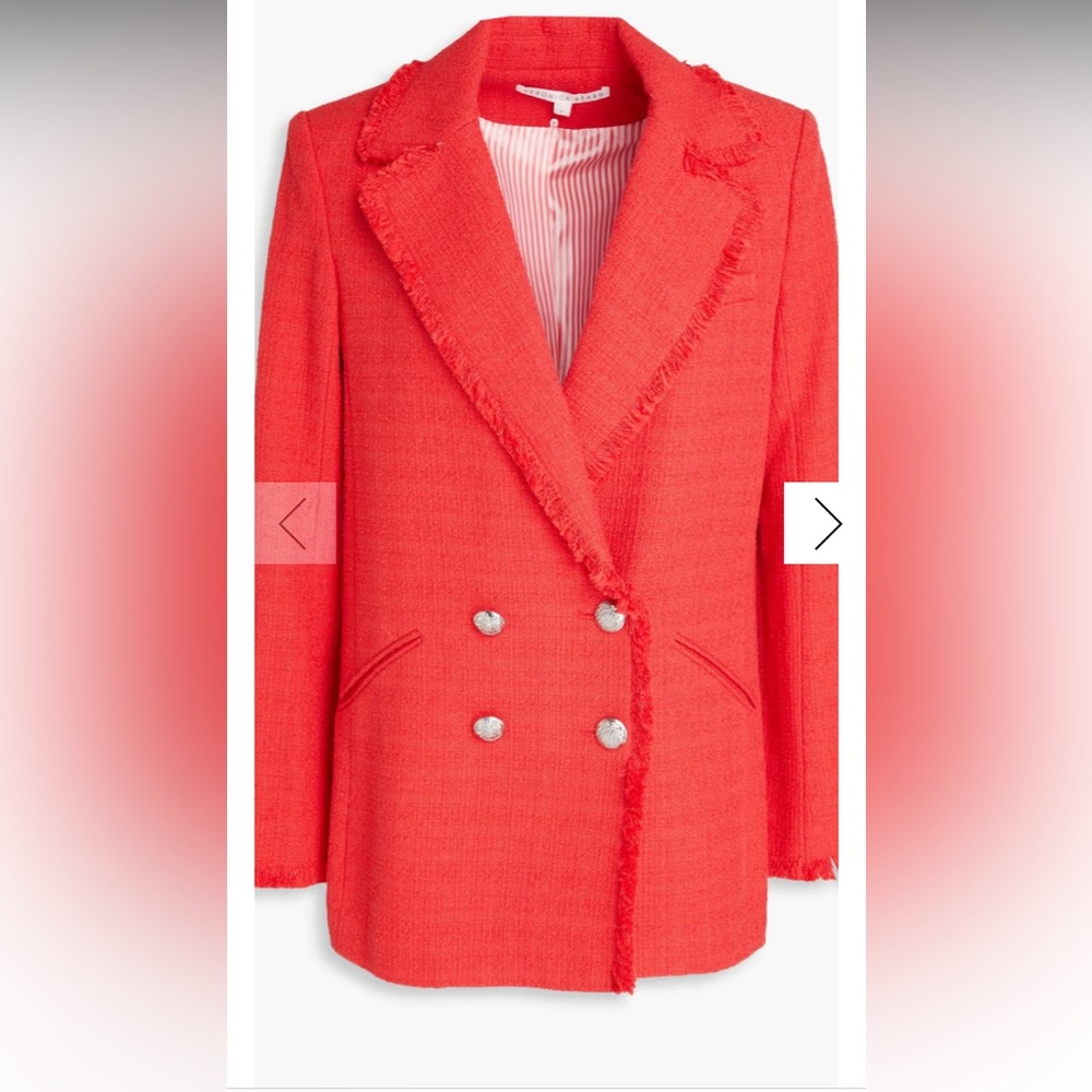 Veronica Beard Nayeli Dickey Jacket in Watermelon Size 14 Dickey Blazer - Picture 3 of 13
